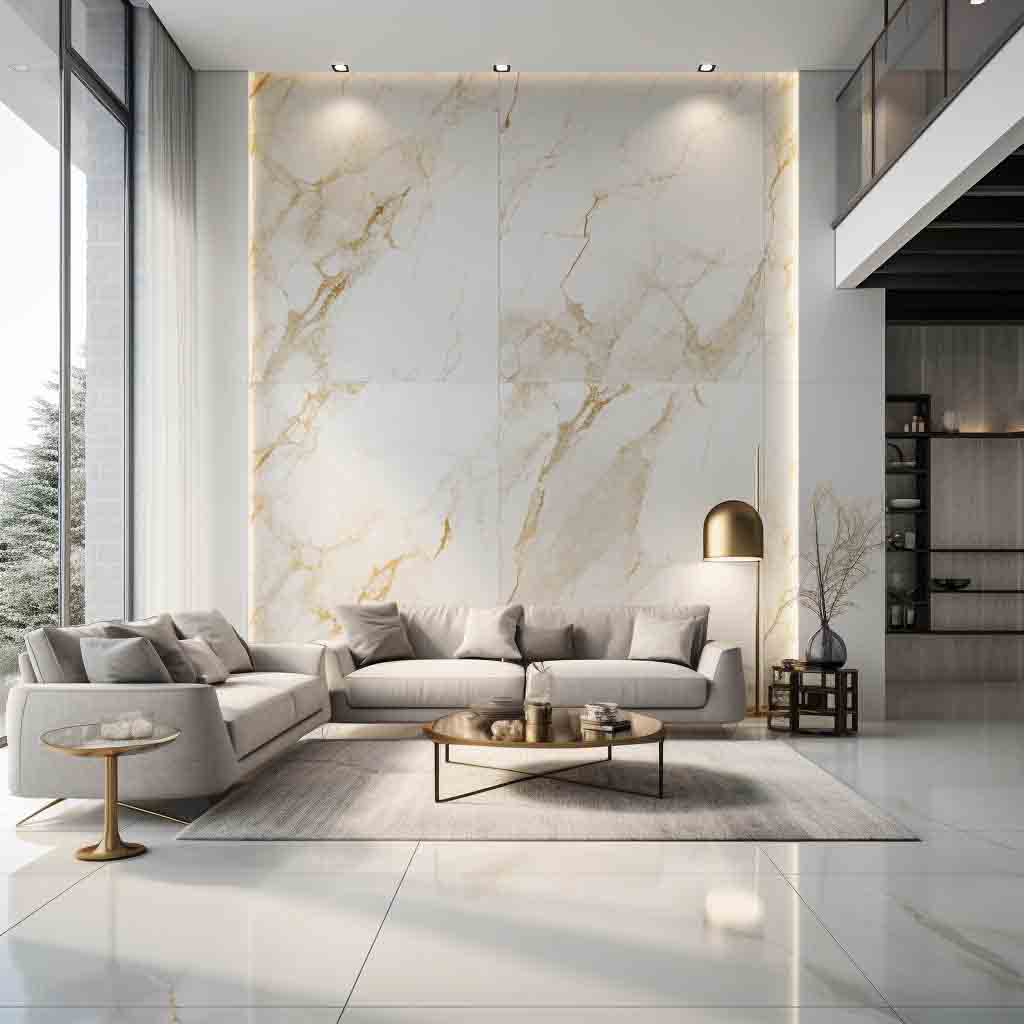 Living room Decorative plaster marble