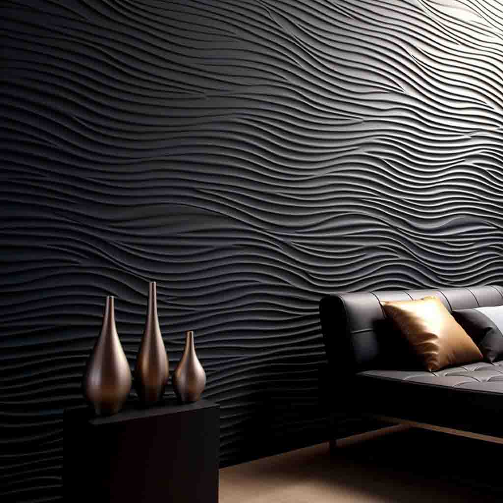 3D panels accent wall