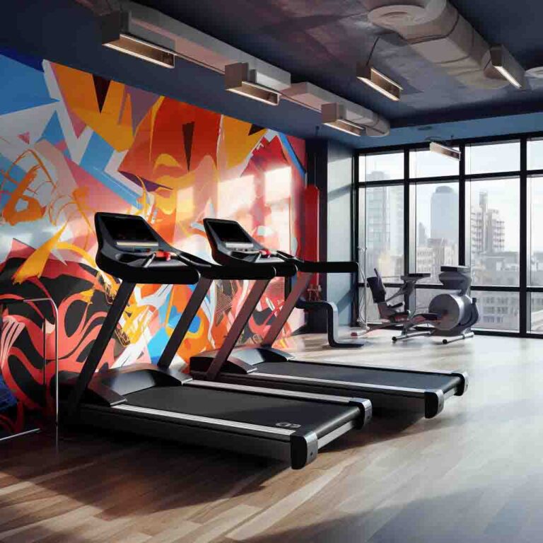 Gym accent wall
