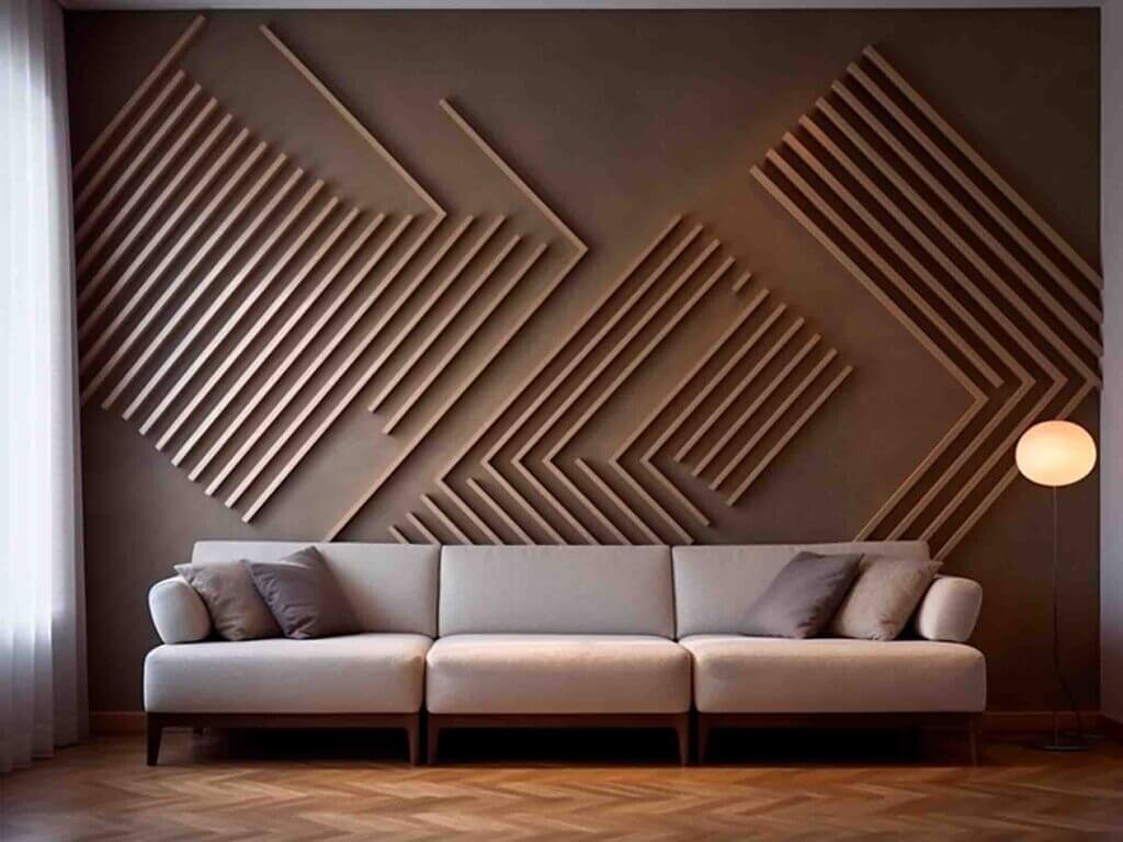 Wooden accent wall