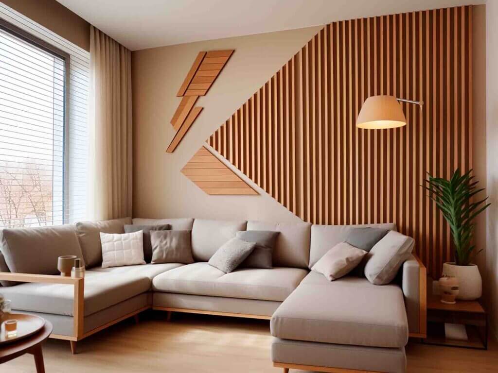 Wooden accent wall