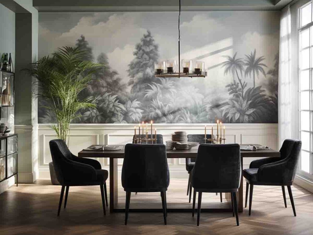 Interior design of dining area