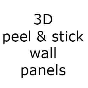 3D peel and stick wall panels