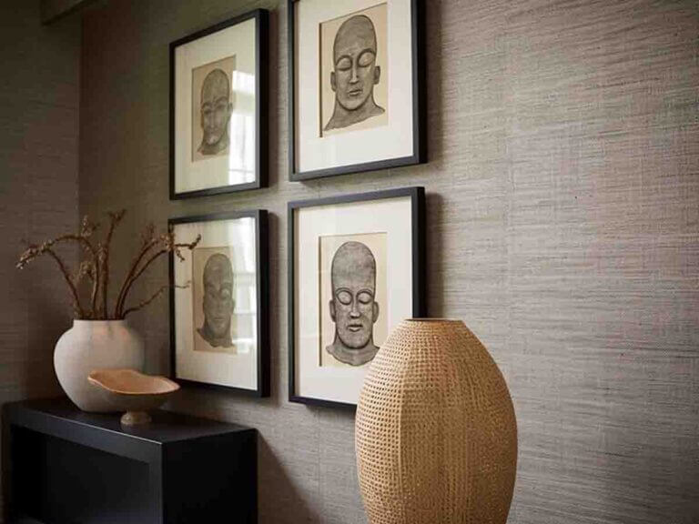 Grasscloth wallpaper