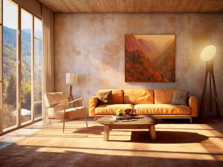 Marmarino plaster. Living room