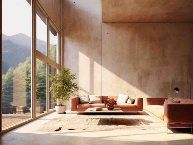 Marmarino plaster. Living room.