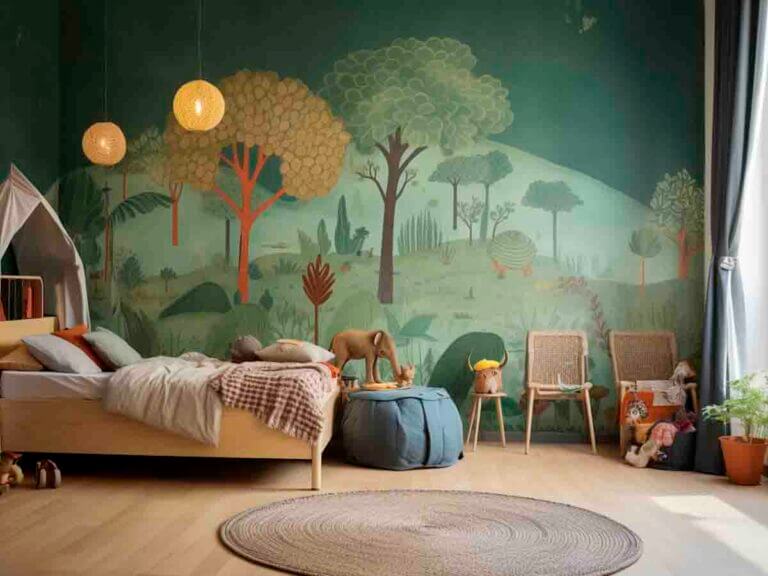 Nursery wallpaper. Environmentally Friendly Wallpaper