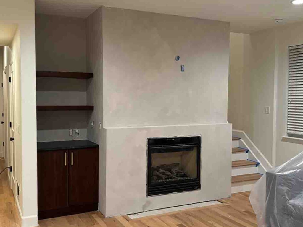 Limewash for your fireplace