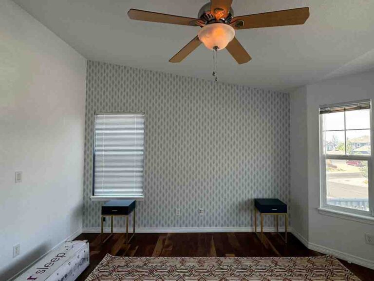 peel and stick wallpaper installation bedroom Carbondale accent wall light pattern