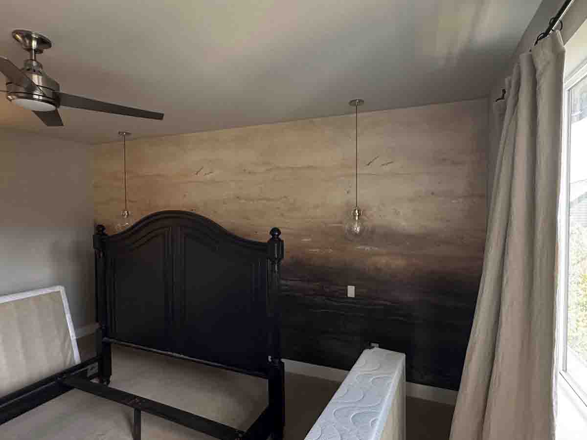 Non-woven mural wallpaper